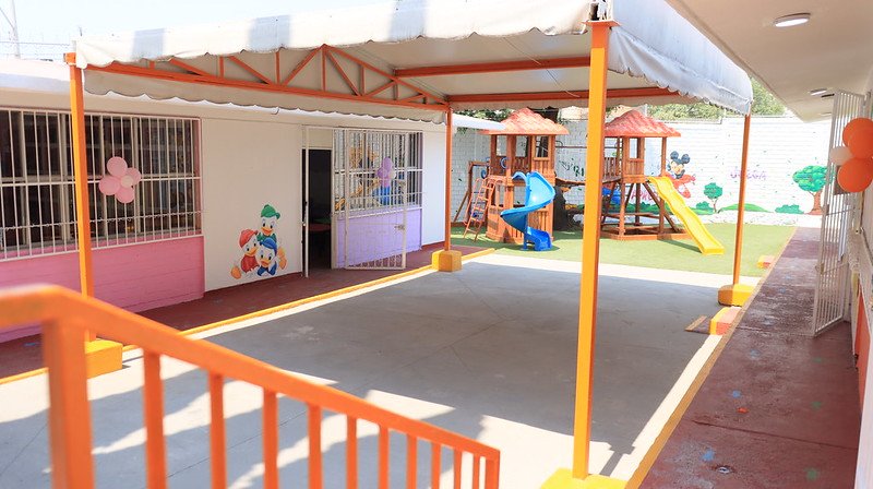 Rehabilitan jardín de niños en El Tapatío