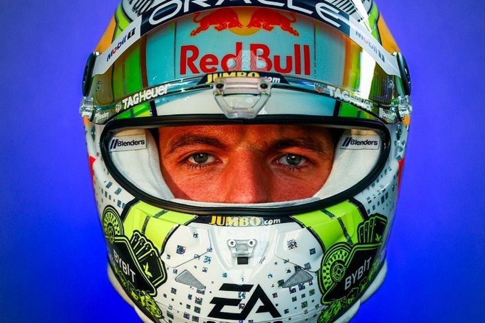 Este es el casco que Verstappen usará en el GP de Las Vegas