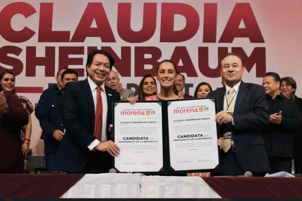 Claudia Sheinbaum rinde protesta como virtual candidata presidencial de Morena