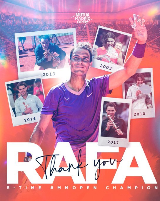 Se despide Rafael Nadal de su último Mutua Madrid Open