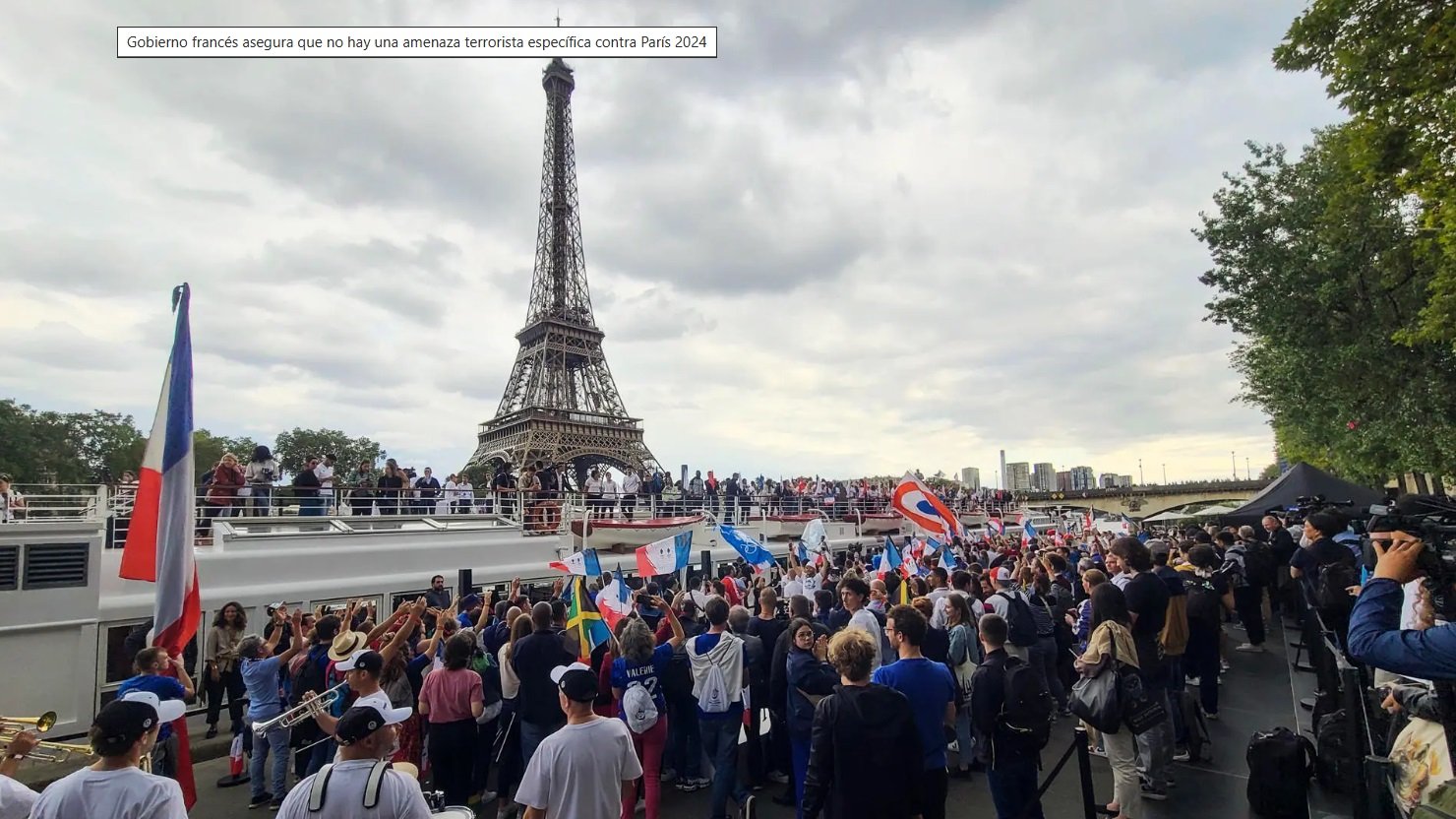 Gobierno francés asegura que no hay una amenaza terrorista específica contra París 2024