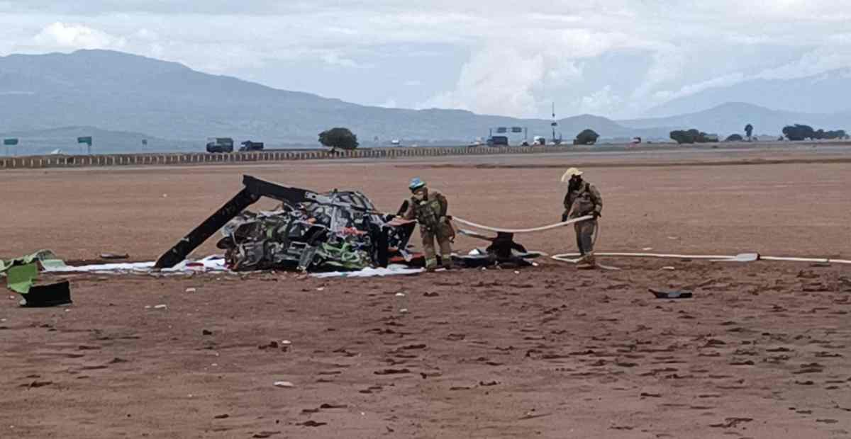 Cuatro personas resultan heridas en el desplome de un helicóptero en Jalisco